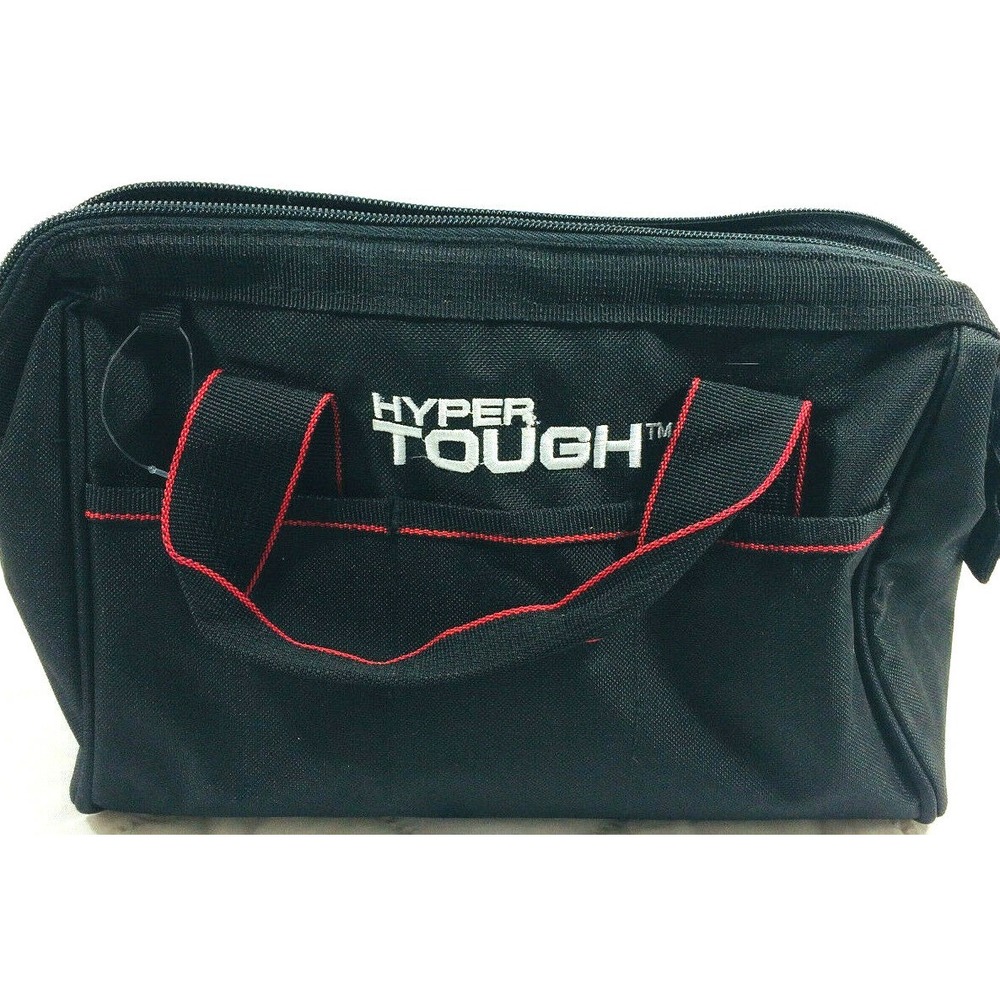 Hyper Tough TT50023Z 12-Inch Zipper Tool Bag w/Handles & 8 Tools Set